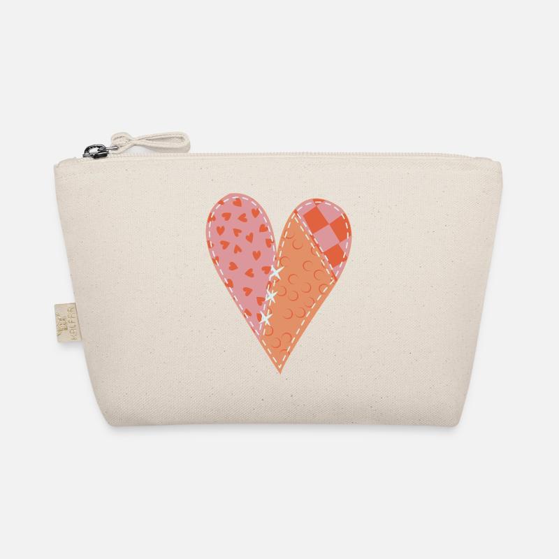 Patchwork Heart No10 Organic Pouch