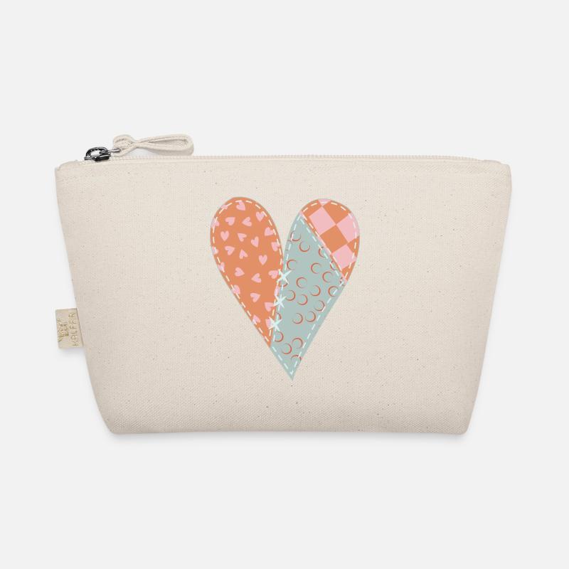 Patchwork Herz Nr. 8 Bio-Täschchen