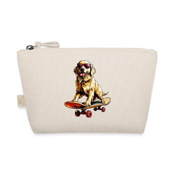 Skateboard Golden Retriever - Bio-Täschchen - Natur - Vorne