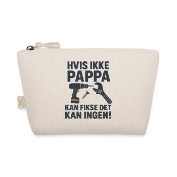 Humorous Dad T-Shirt with Tools Pattern - Organic Pouch - nature - Front
