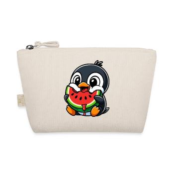 Cute Penguin Melon Summer Cartoon Funny Fruit - Organic Pouch - nature - Front