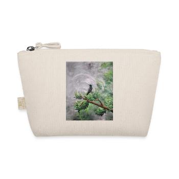 Hummingbird Perched on Leafy Branch - Organic Pouch - nature - Front