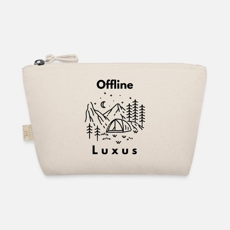 Offline Camping ist Luxus - Bio-Täschchen - Natur
