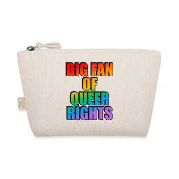 Großer Fan des Regenbogen-Slogans von Queer Rights - Bio-Täschchen - Natur - Vorne