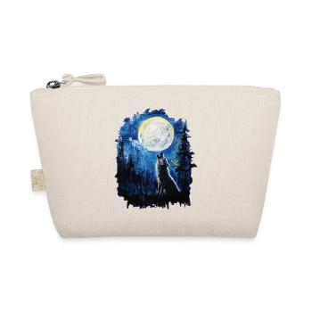 Wolf heult nach Mond - Bio-Täschchen - Natur - Vorne