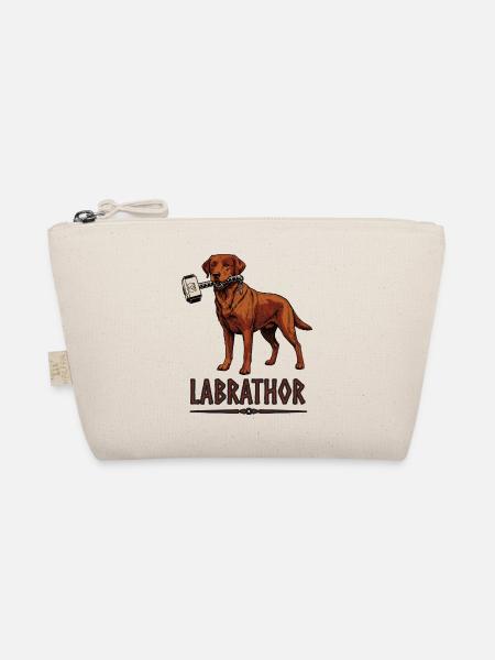 Labrador Hund mit Hammer Grafik - Labrathor - Bio-Täschchen - Natur