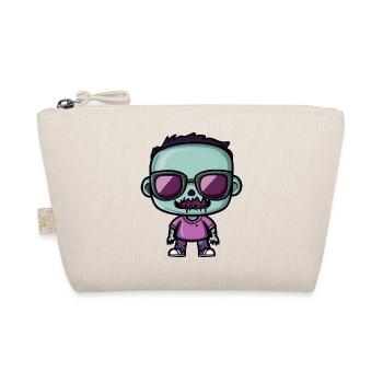 Skull Retro Sunglasses Design - Organic Pouch - nature - Front