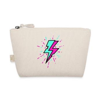 Retro Lightning Bolt Colorful Style - Organic Pouch - nature - Front