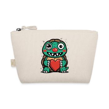 Crazy turtle - Organic Pouch - nature - Front