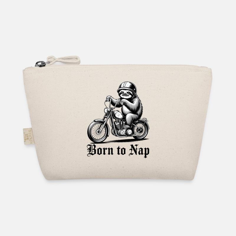 Sloth Biker on Motorbike Organic Pouch