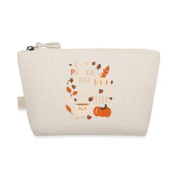 Autumnal Pumpkin Cozy Print Pumpkin Design - Organic Pouch - nature - Front