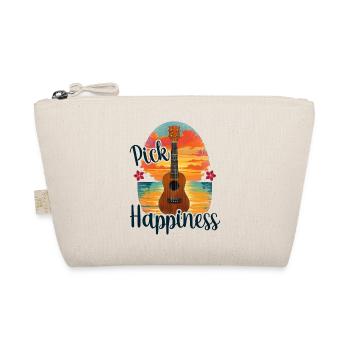Pick Happiness! Ukulele Sunset - Bio-Täschchen - Natur - Vorne