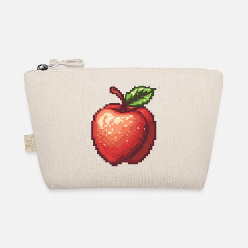 Retro Pixel Apple Organic Pouch