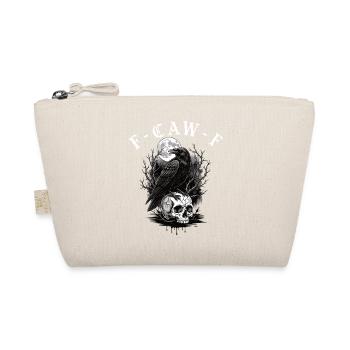 Black Crow F-Caw-F Lustiger Gothic Humor - Bio-Täschchen - Natur - Vorne