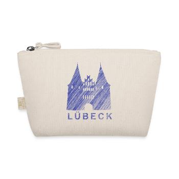 Lübeck Holstentor – Künstlerischer Sketch-Style - Bio-Täschchen - Natur - Vorne