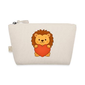 Lion avec cœur - Trousse biologique - nature - Devant