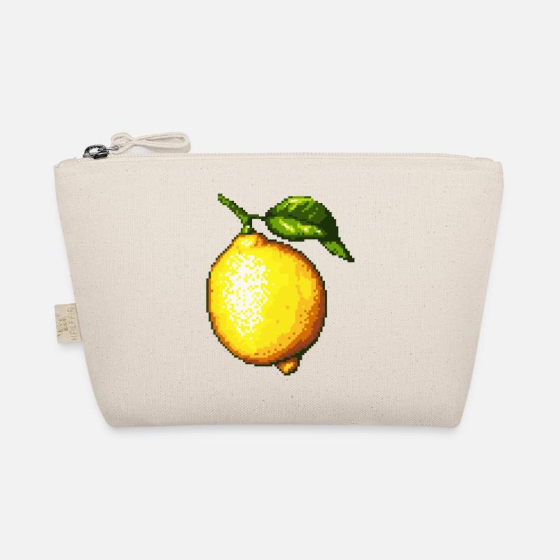 Pixel Zitronen Retro Obstkunst Bio-Täschchen