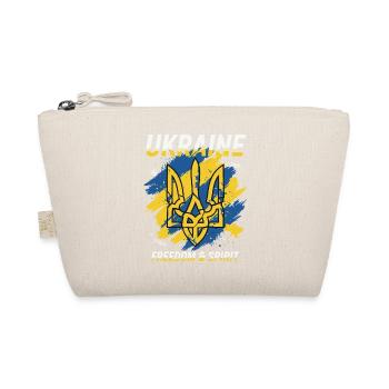 Ukraine Freedom Crest Art - Organic Pouch - nature - Front