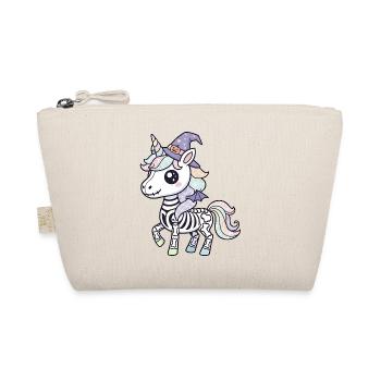 Boho Skeleton Unicorn - Halloween Unicorn Lover - Organic Pouch - nature - Front