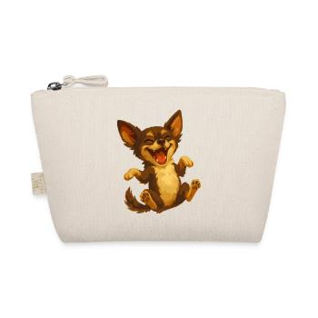 Laughing Chihuahua Cartoon Dog - Organic Pouch - nature - Front