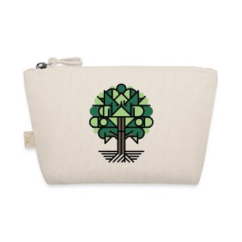 Motif d’arbre géométrique vert - Trousse biologique - nature - Devant