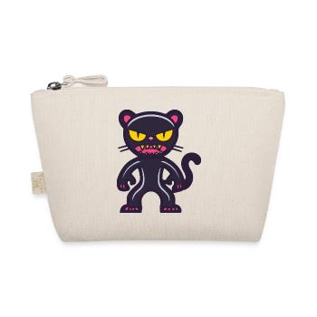Panther Halloween Comic Lustig - Bio-Täschchen - Natur - Vorne
