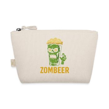 Zombeer lustiger Spruch - Happy Halloween - Bio-Täschchen - Natur - Vorne