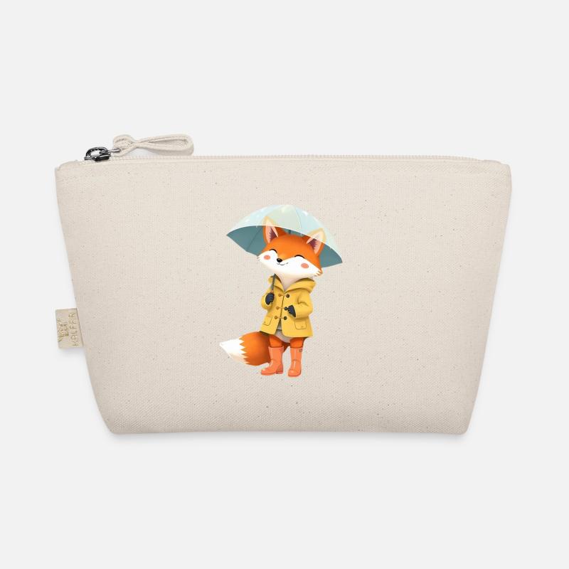Fuchs Regenmantel Regenschirm Bio-Täschchen