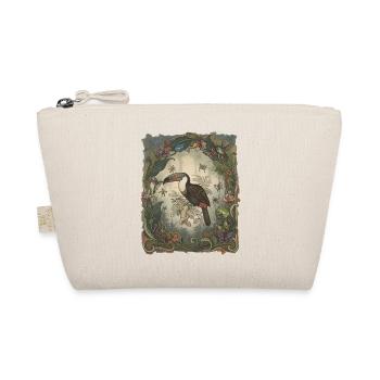 Jungle Vines Toucan Motif - Organic Pouch - nature - Front