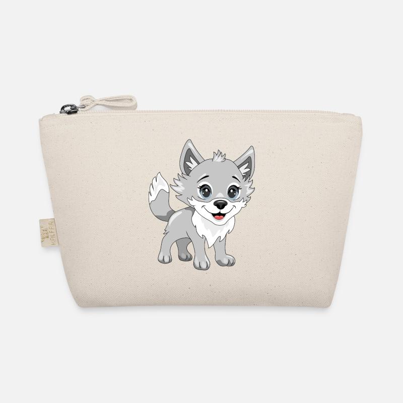 Mignon bébé loup souriant Trousse biologique