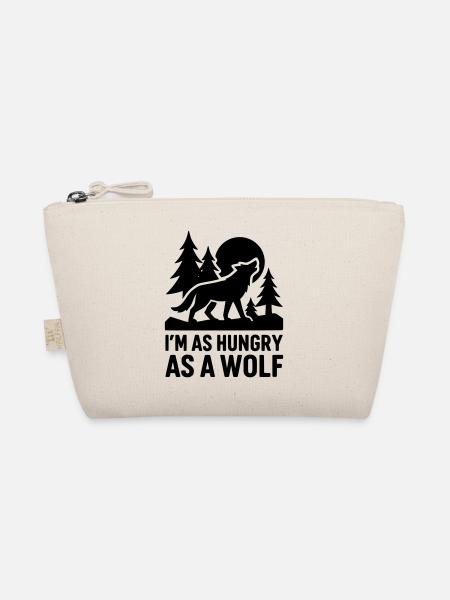 hungry wolf hungrig - Bio-Täschchen - Natur - Vorne
