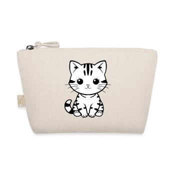 Katze Kätzchen Katzenshirt Geschenk - Bio-Täschchen - Natur - Vorne