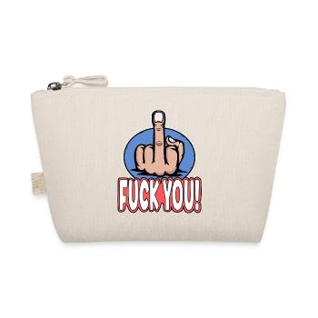 Mittelfinger Stinkefinger Fuck You Design - Bio-Täschchen - Natur - Vorne