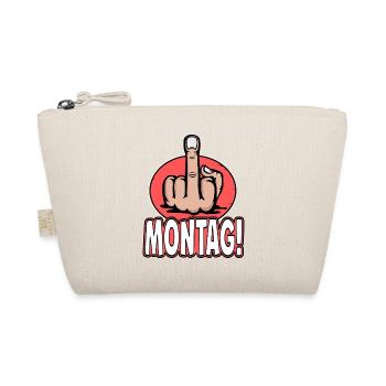 Mittelfinger Stinkefinger Montag Design - Bio-Täschchen - Natur - Vorne