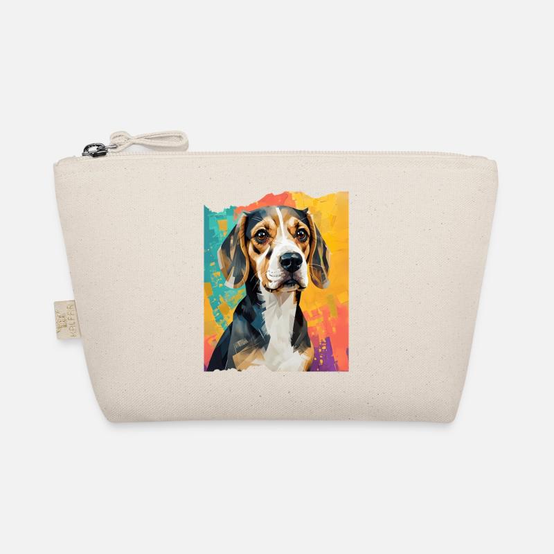 Geometric Beagle in Color Burst Organic Pouch