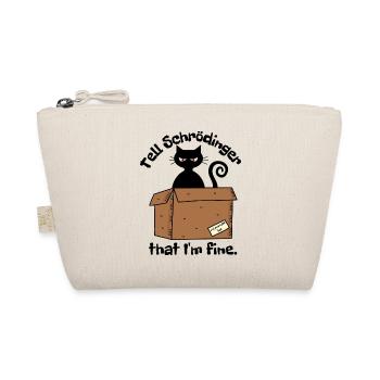 Schroedinger Cat - Cartoon Paradox Box - Organic Pouch - nature - Front