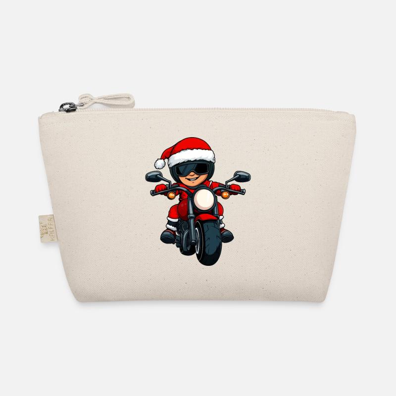 Motorradfahrer Christmas Bio-Täschchen