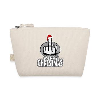 Joyeux Noël majeur doigt puant design - Trousse biologique - nature - Devant