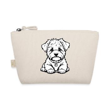 Dog White Dogs Black & White - Organic Pouch - nature - Front