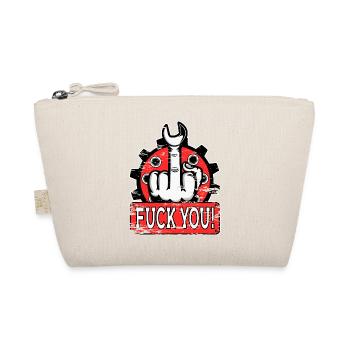 Mittelfinger Stinkerfinger Mechaniker Fuck You  - Bio-Täschchen - Natur - Vorne