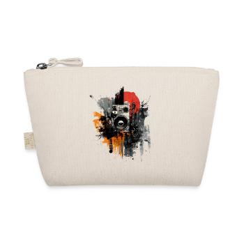 Rock Grunge Music Art – Guitar & Boombox - Organic Pouch - nature - Front