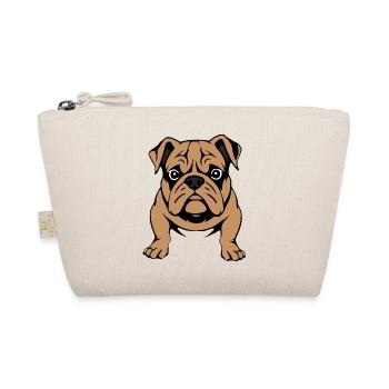 Bulldogge Hunde T-shirt Hundeshirt Geschenk  - Bio-Täschchen - Natur - Vorne