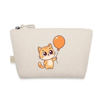 Chaton Ballon Orange Kawaii - Trousse biologique - nature - Devant