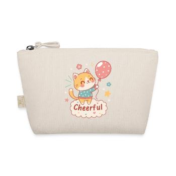 Festive Balloon Cat - Organic Pouch - nature - Front