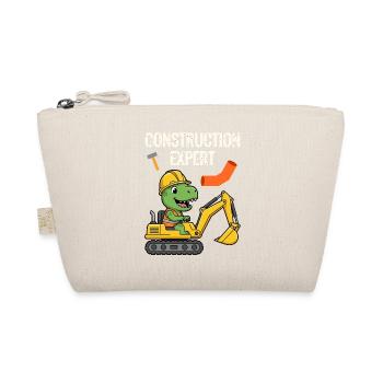 Construction worker Dino - Organic Pouch - nature - Front