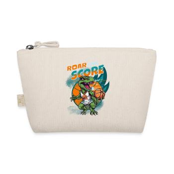 Basketball Dinosaur T-Rex Basketball Player - Organic Pouch - nature - Front