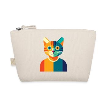 CAT MULTICOLORE – Baby & Kinder - Bio-Täschchen - Natur - Vorne