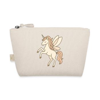 Gracieuse Fée Licorne aux ailes pastel - Trousse biologique - nature - Devant
