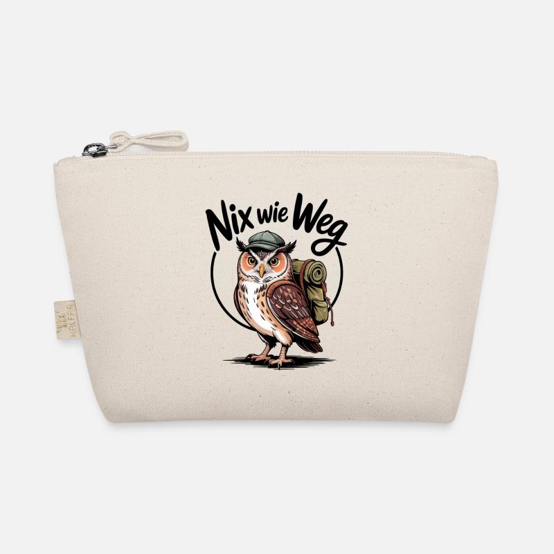Wandering owl with backpack Organic Pouch