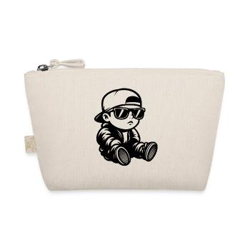 Cool baby with sunglasses and cap - Organic Pouch - nature - Front